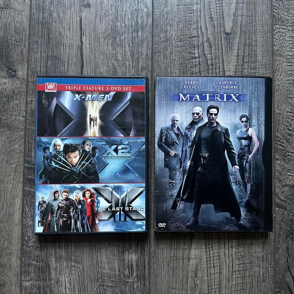 Marvel Original X-Men Matrix Superhero Action DVD Movie Bundle Lot